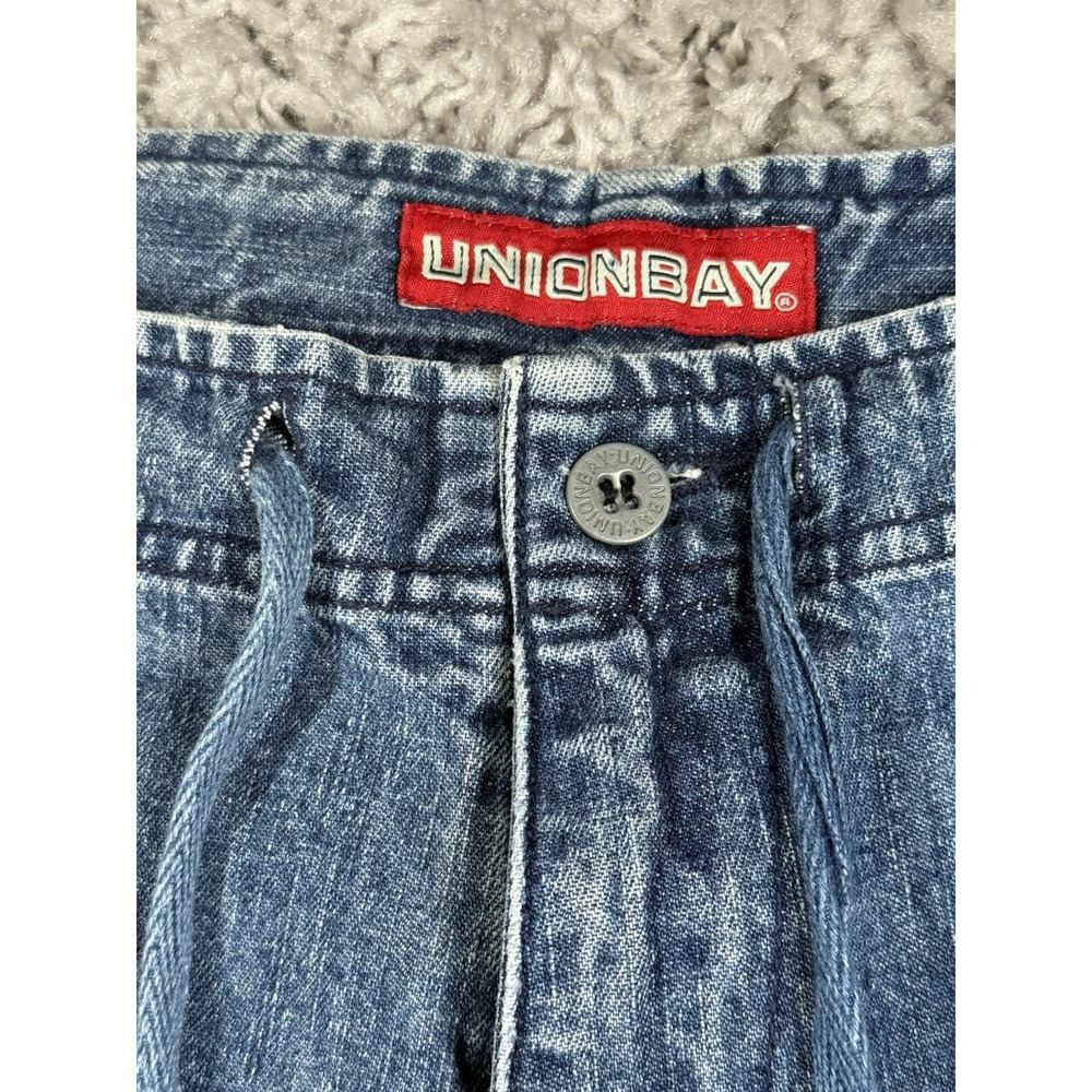 Vintage‎ Y2K Union Bay Contrast Stitch Denim Drawstring Cargo Shorts Womens 13 - Picture 5 of 16
